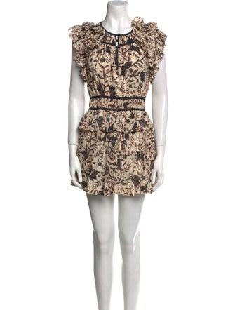 Ulla Johnson Floral Print Scoop Neck Romper