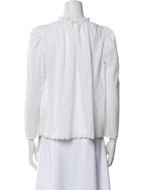 Ulla Johnson Lace Pattern Mock Neck Blouse