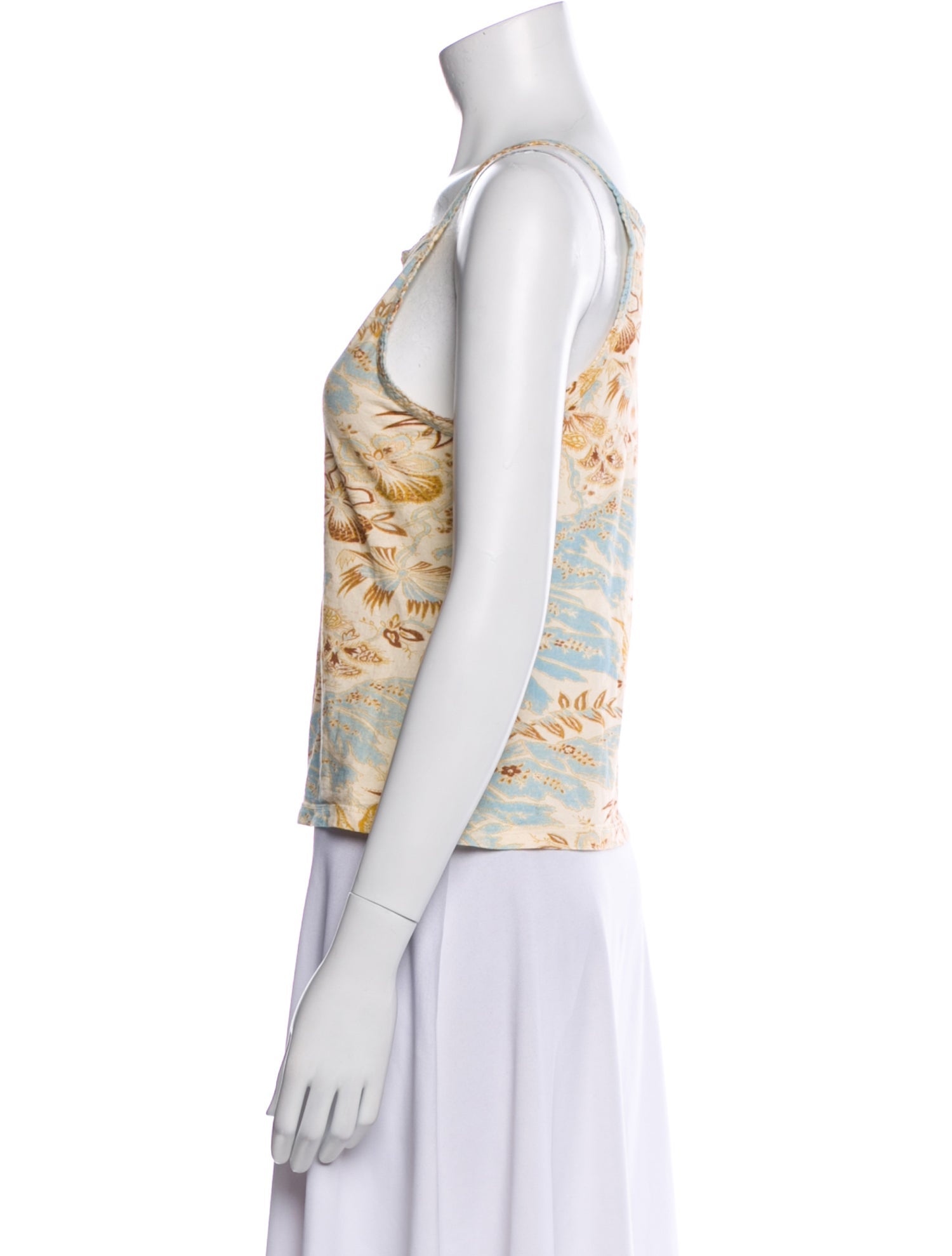 Ulla Johnson Printed Square Neckline Top
