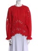 Ulla Johnson Crew Neck Long Sleeve Blouse