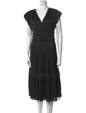 Ulla Johnson V-Neck Midi Length Dress