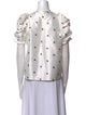 Ulla Johnson Printed Mock Neck Button-Up Top