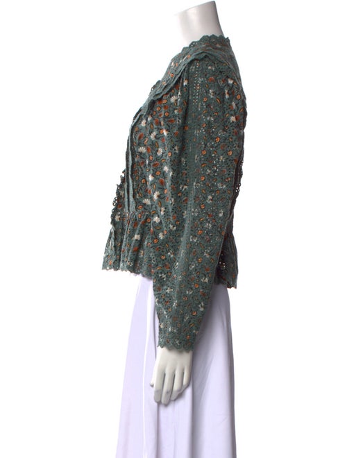 Ulla Johnson Floral Print Mock Neck Blouse