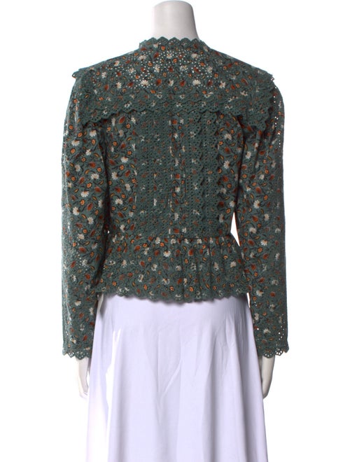 Ulla Johnson Floral Print Mock Neck Blouse