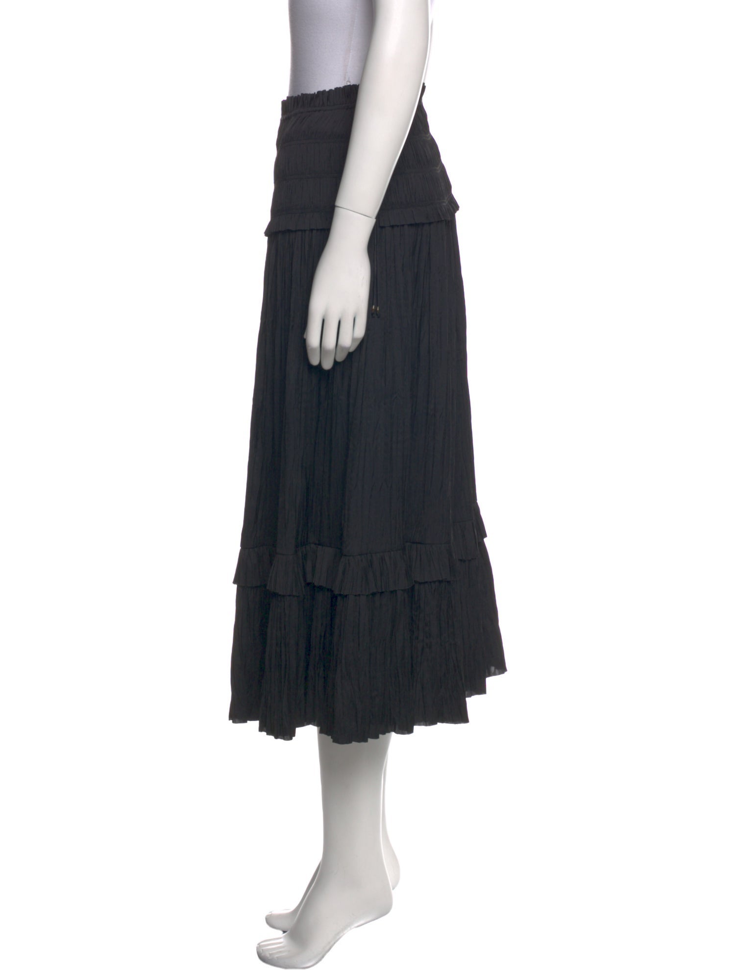 Ulla Johnson Pleated Accents Midi Length Skirt