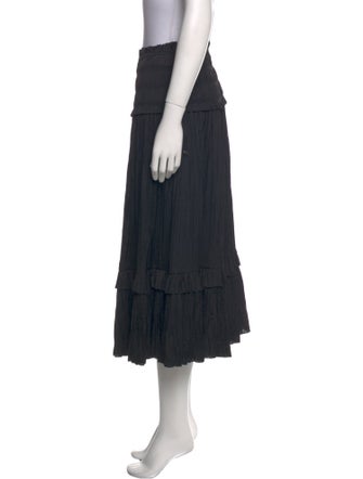 Ulla Johnson Pleated Accents Midi Length Skirt