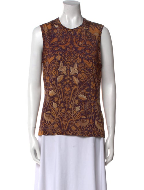 Ulla Johnson Printed Crew Neck Top