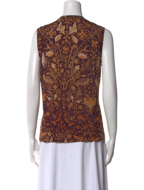 Ulla Johnson Printed Crew Neck Top