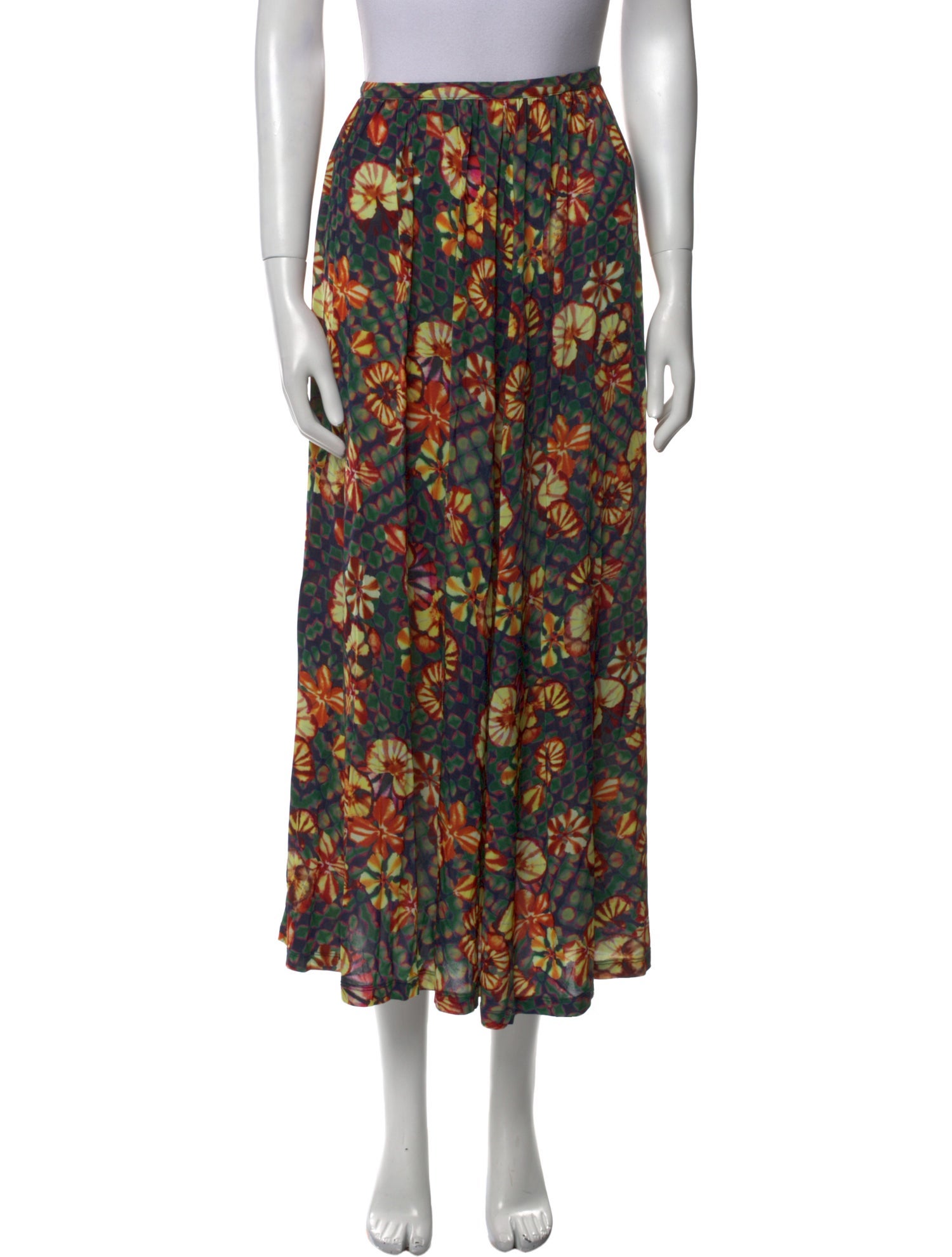 Ulla Johnson Floral Print Midi Length Skirt