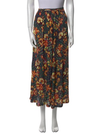 Ulla Johnson Floral Print Midi Length Skirt