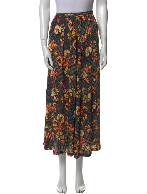 Ulla Johnson Floral Print Midi Length Skirt