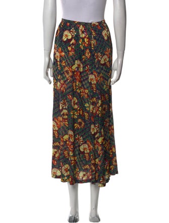 Ulla Johnson Floral Print Midi Length Skirt