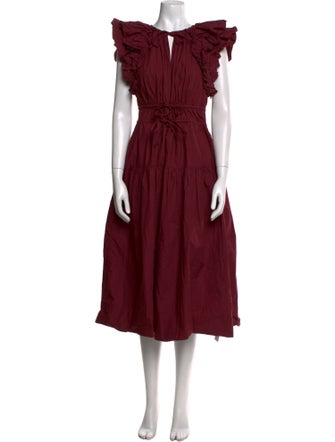 Ulla Johnson Scoop Neck Long Dress