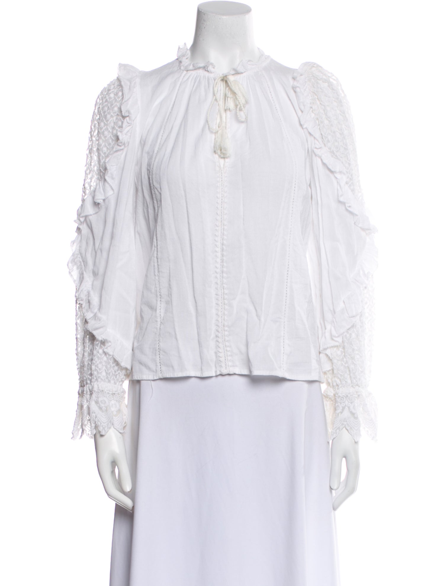 Ulla Johnson Mock Neck Long Sleeve Blouse
