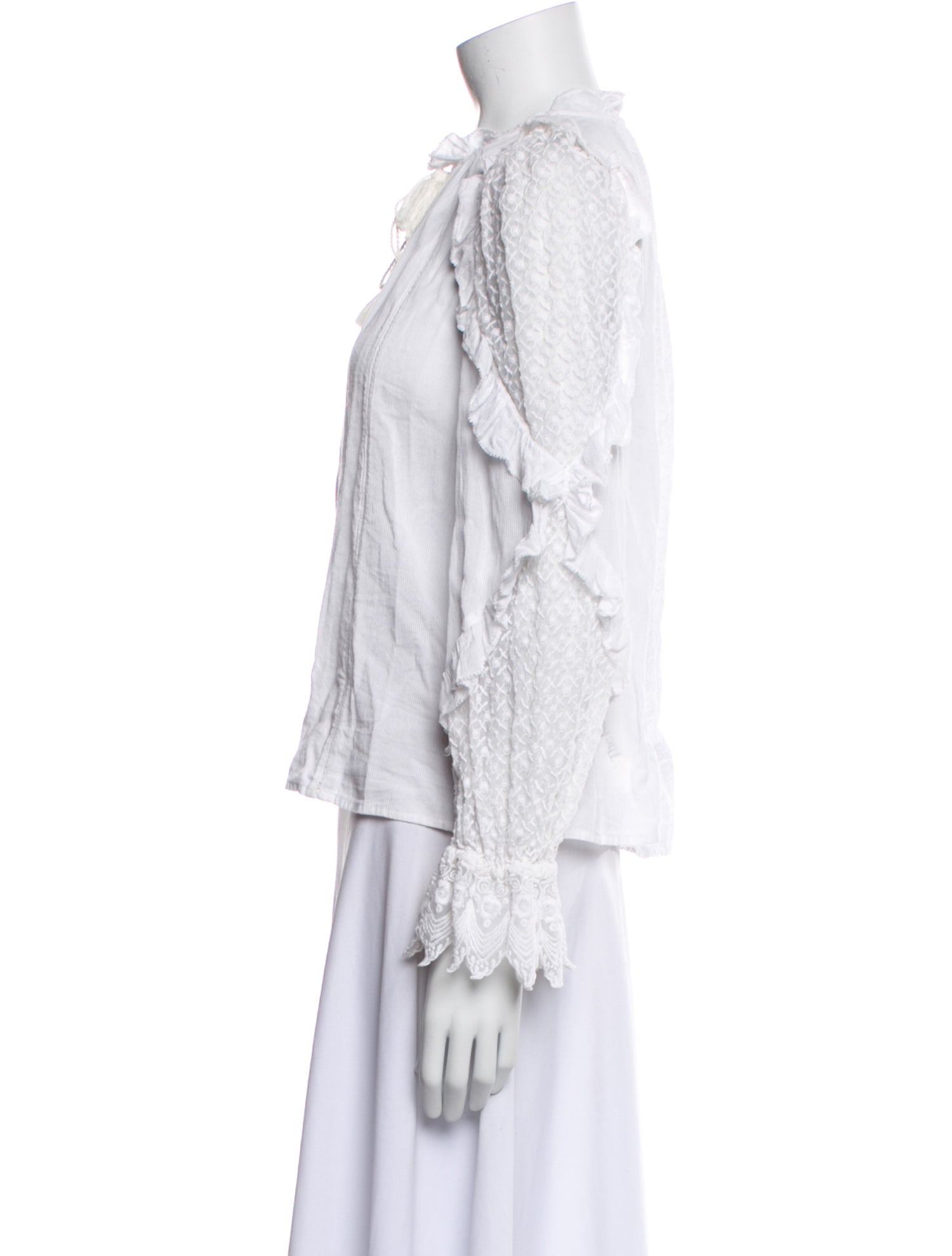 Ulla Johnson Mock Neck Long Sleeve Blouse