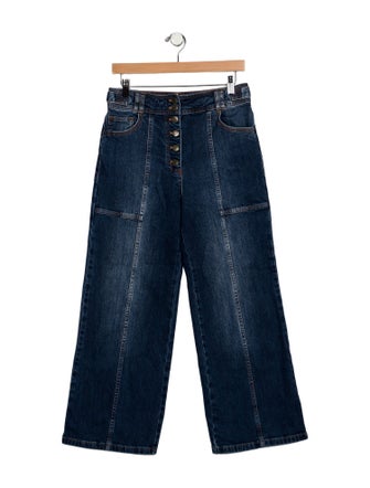 Ulla Johnson Mid-Rise Wide Leg Jeans