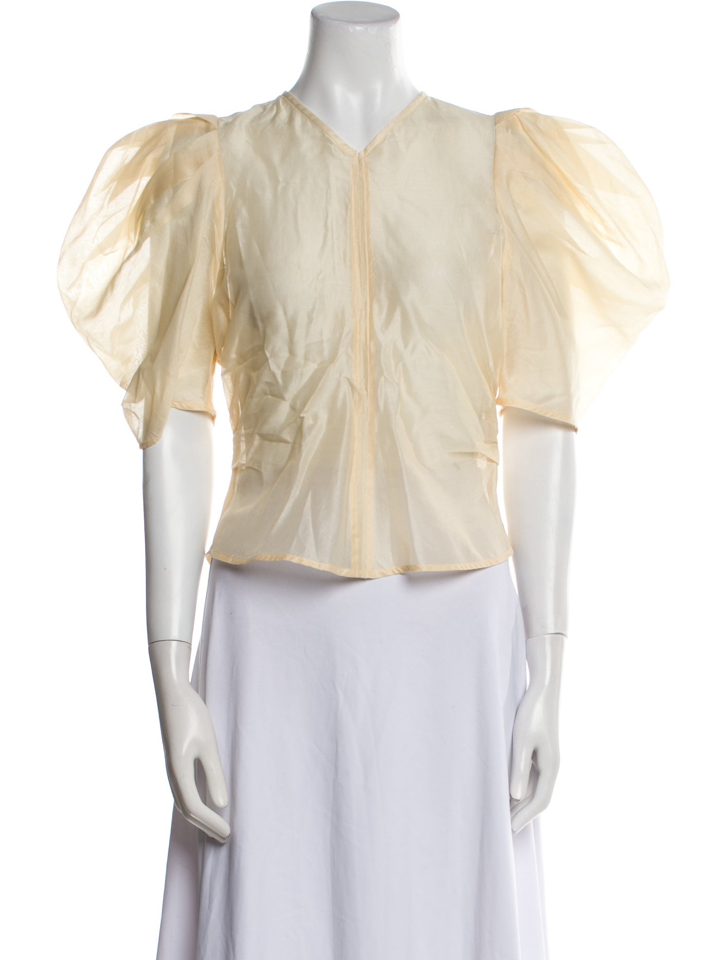 Ulla Johnson V-Neck Short Sleeve Top