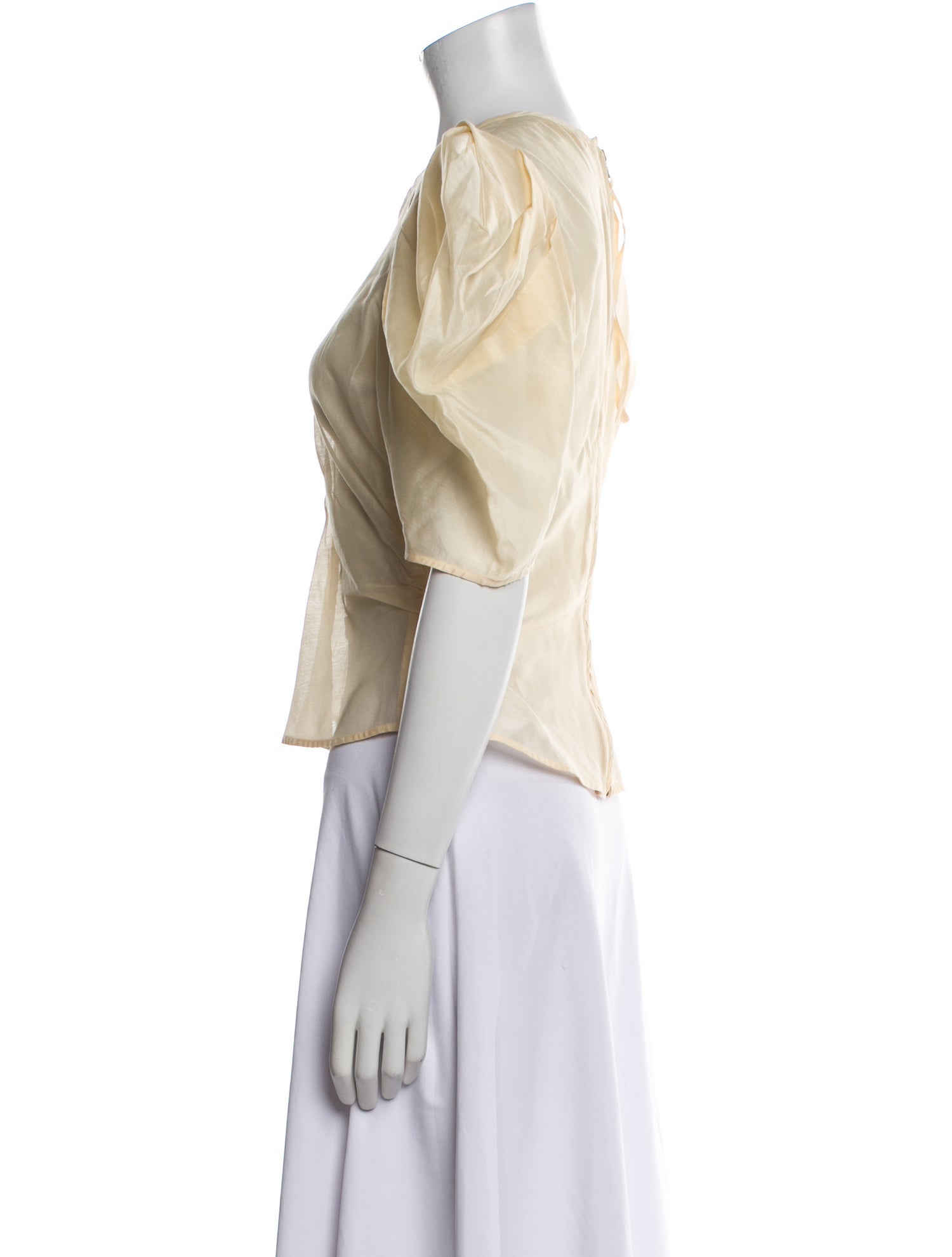 Ulla Johnson V-Neck Short Sleeve Top