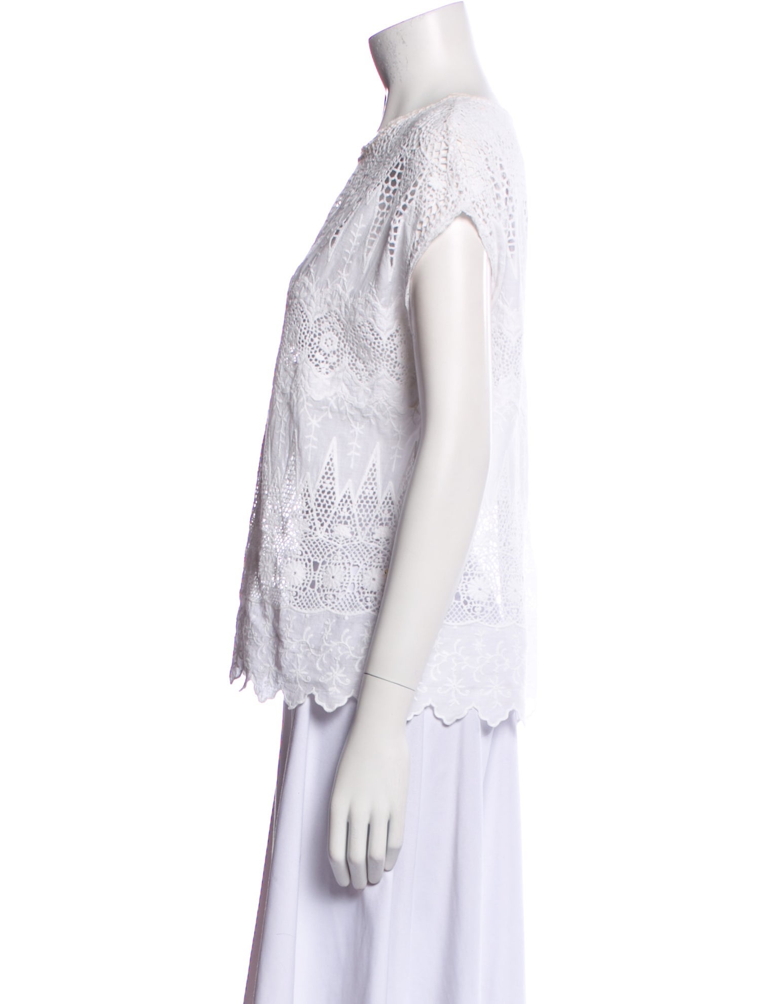 Ulla Johnson Crew Neck Short Sleeve Top