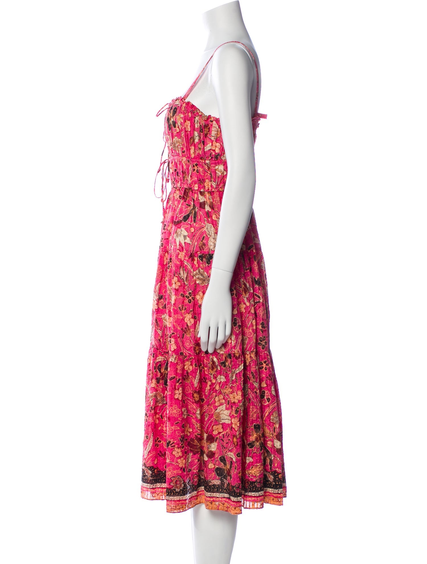 Ulla Johnson Floral Print Midi Length Dress