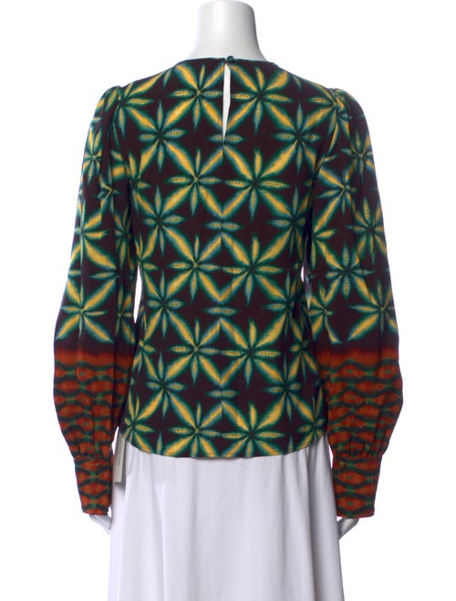 Ulla Johnson Printed Crew Neck Blouse