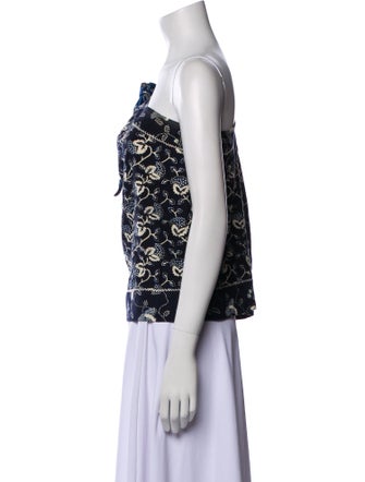 Ulla Johnson Floral Print One-Shoulder Blouse