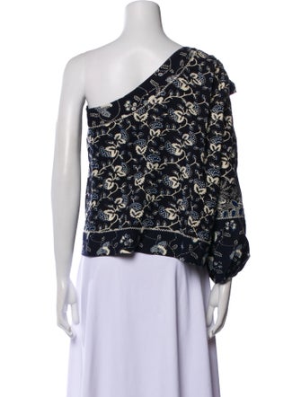Ulla Johnson Floral Print One-Shoulder Blouse