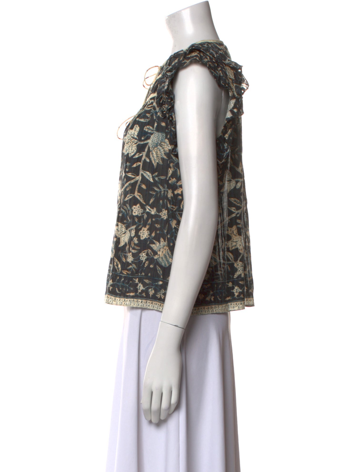 Ulla Johnson Printed Scoop Neck Blouse