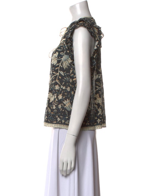 Ulla Johnson Printed Scoop Neck Blouse