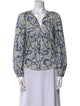 Ulla Johnson Printed V-Neck Blouse