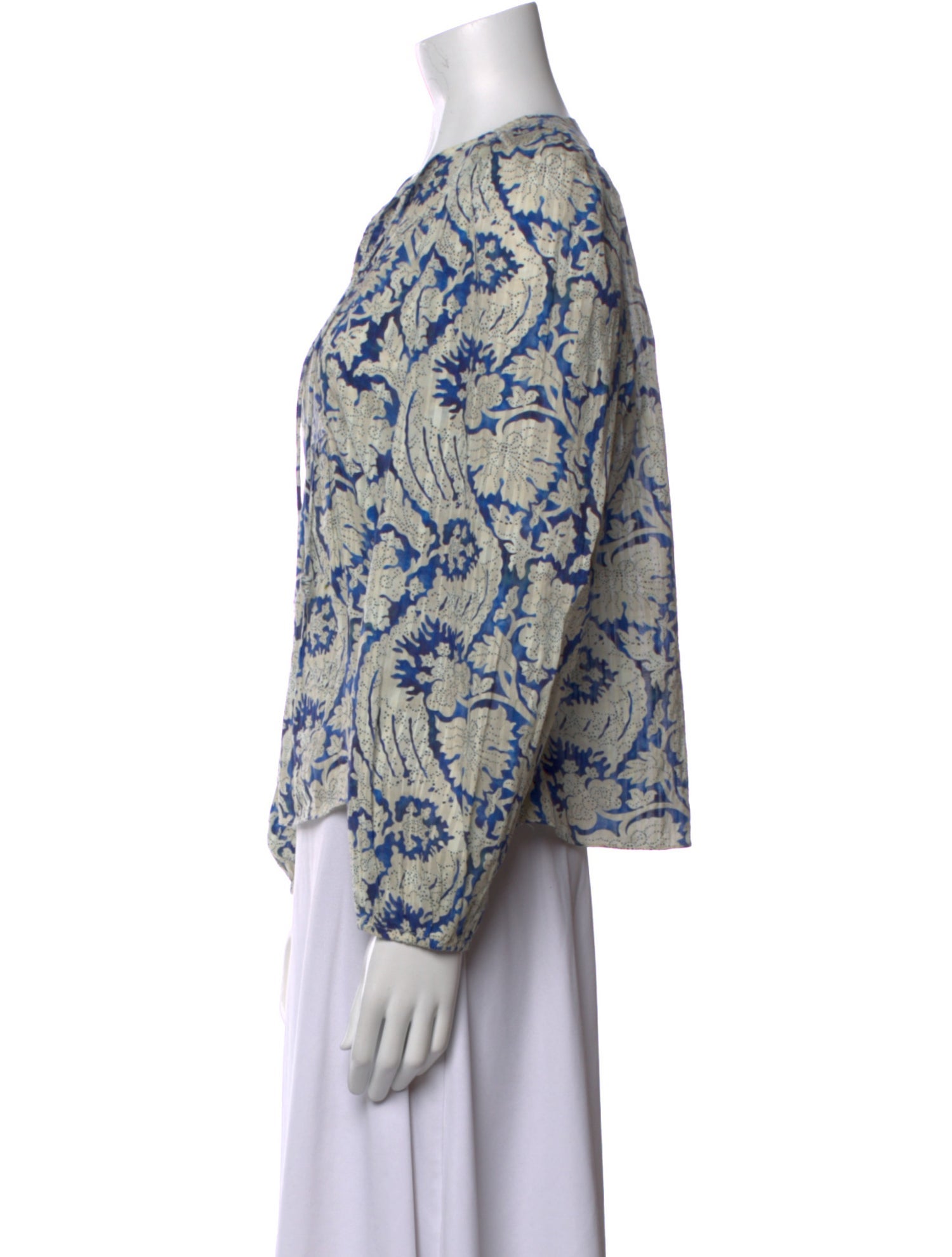 Ulla Johnson Printed V-Neck Blouse