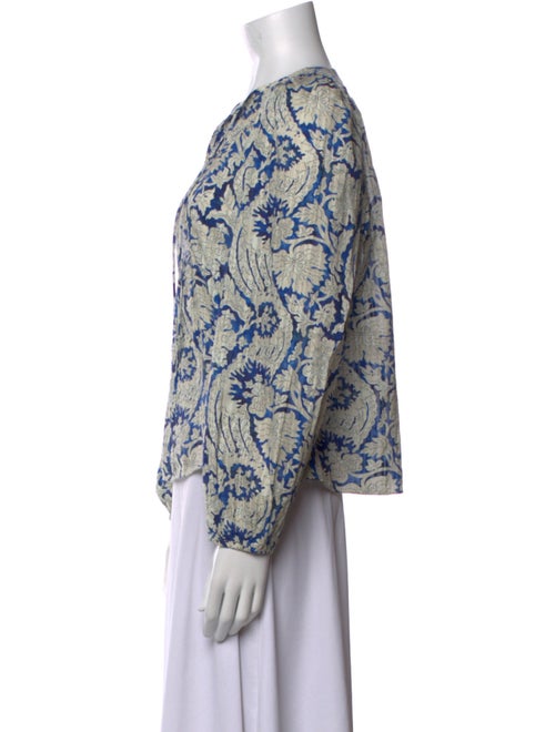 Ulla Johnson Printed V-Neck Blouse