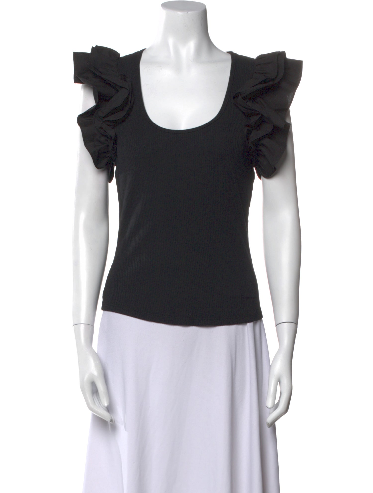 Ulla Johnson Scoop Neck Short Sleeve Top