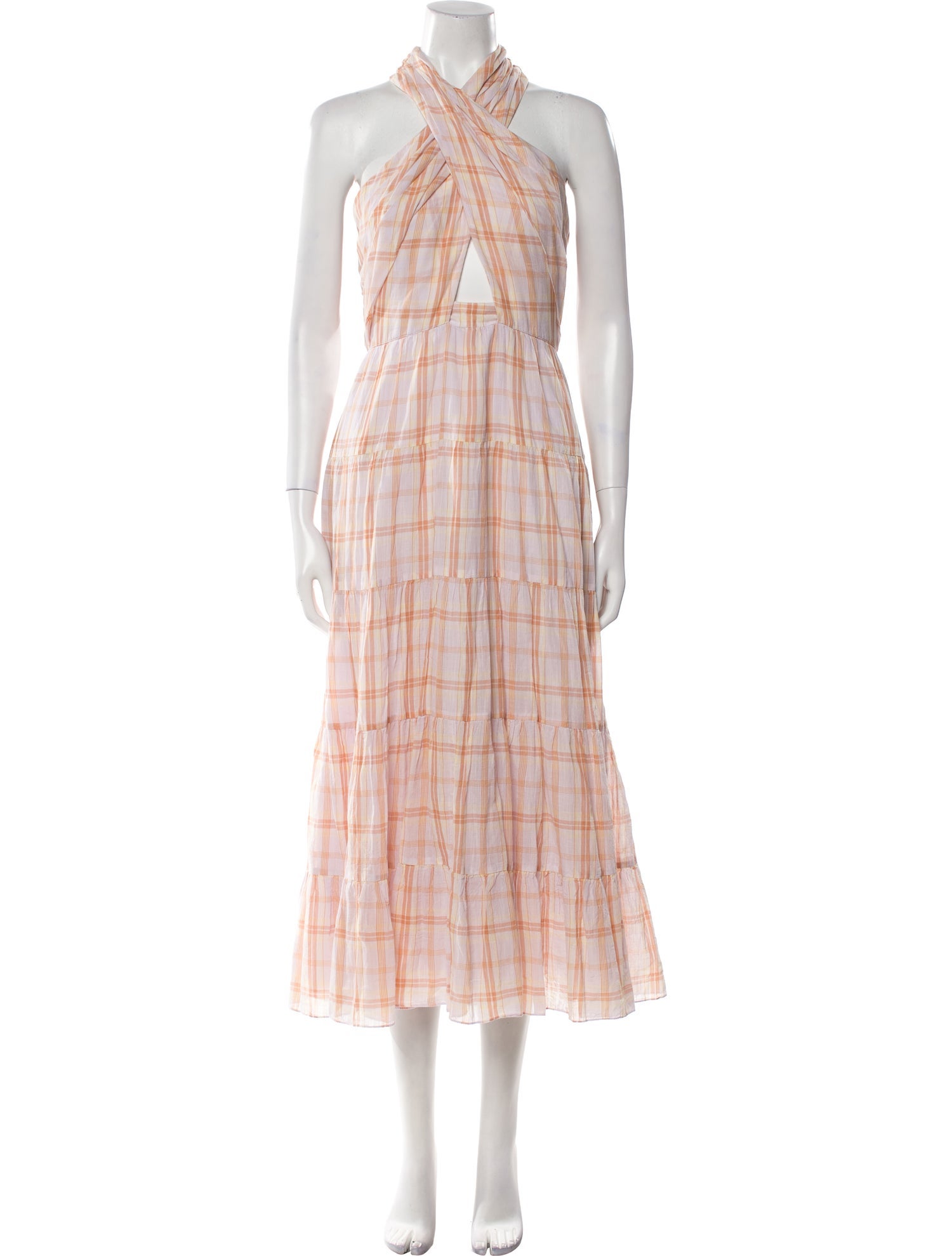 Ulla Johnson Plaid Print Long Dress