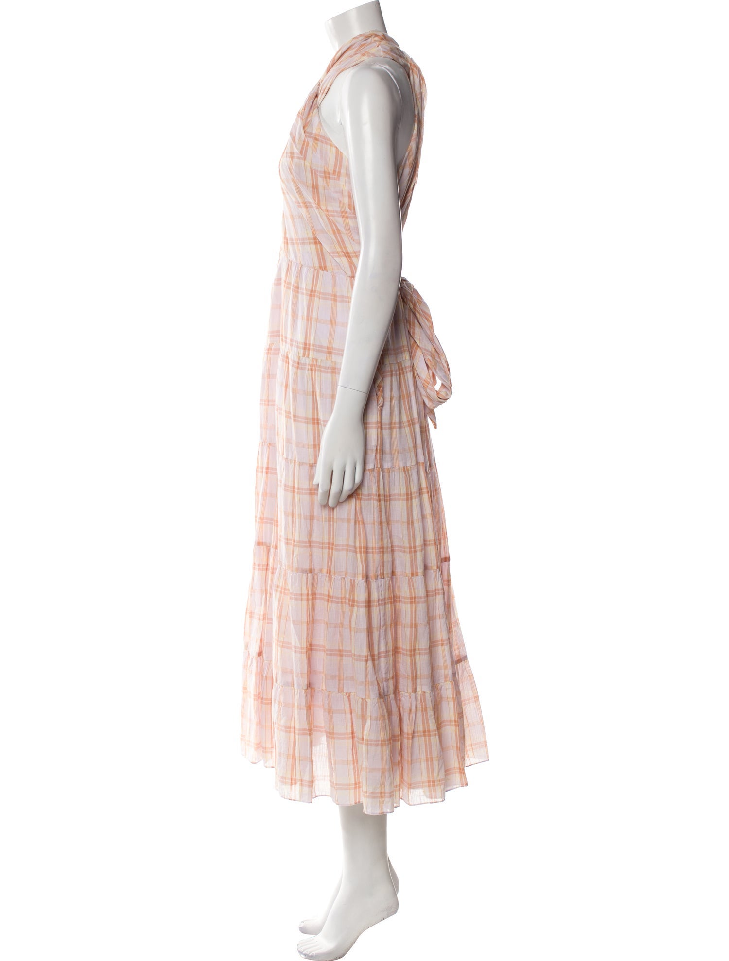 Ulla Johnson Plaid Print Long Dress