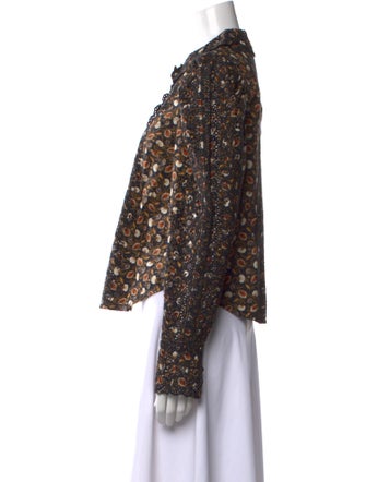 Ulla Johnson Floral Print Crew Neck Blouse