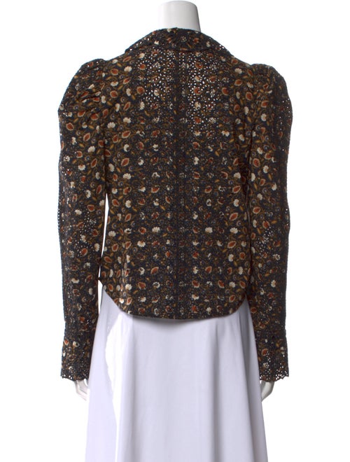 Ulla Johnson Floral Print Crew Neck Blouse
