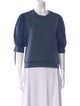 Ulla Johnson Crew Neck Three-Quarter Sleeve Sweatshirt