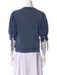 Ulla Johnson Crew Neck Three-Quarter Sleeve Sweatshirt