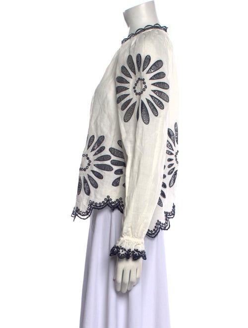 Ulla Johnson Printed Crew Neck Blouse