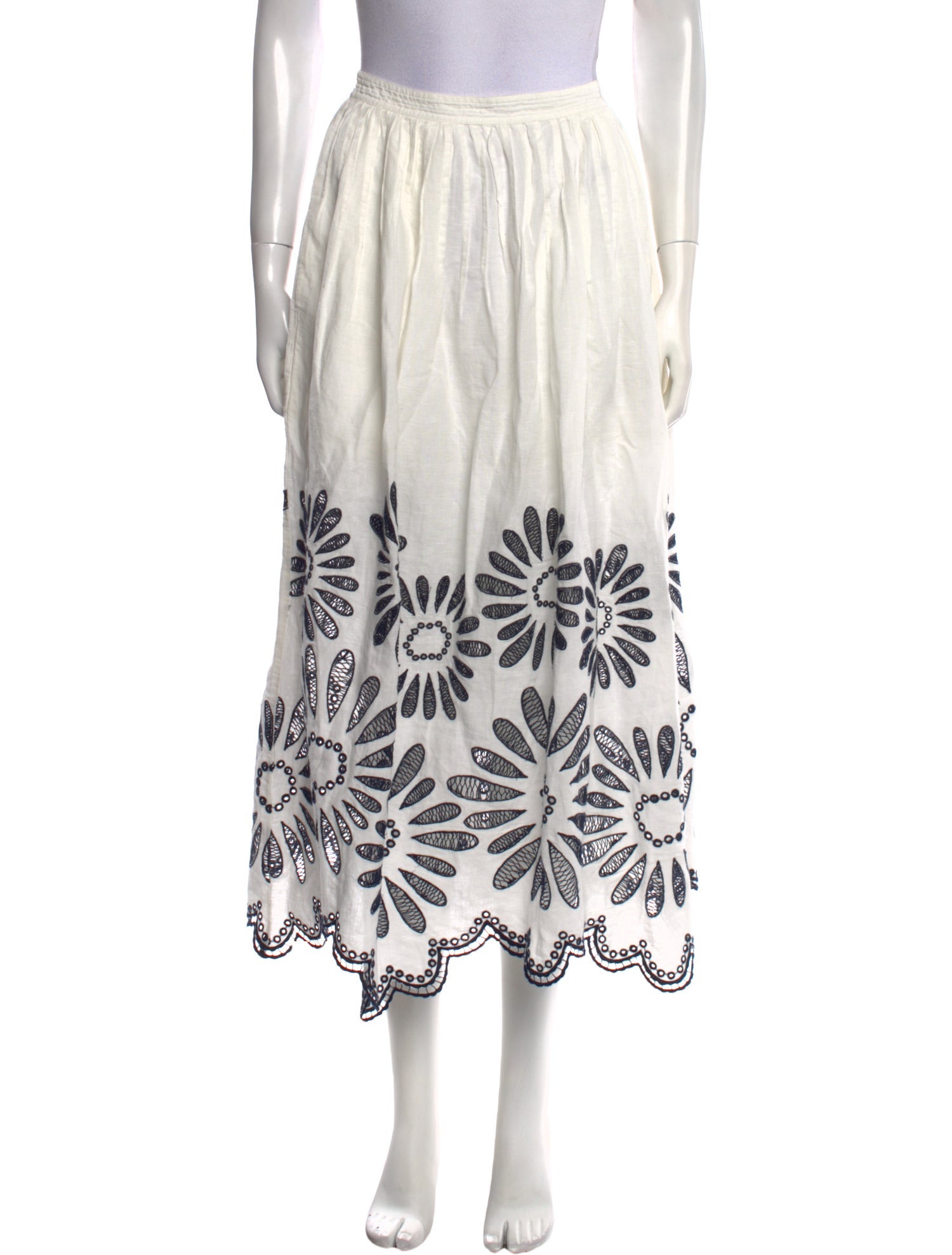 Ulla Johnson Floral Print Midi Length Skirt w/ Tags