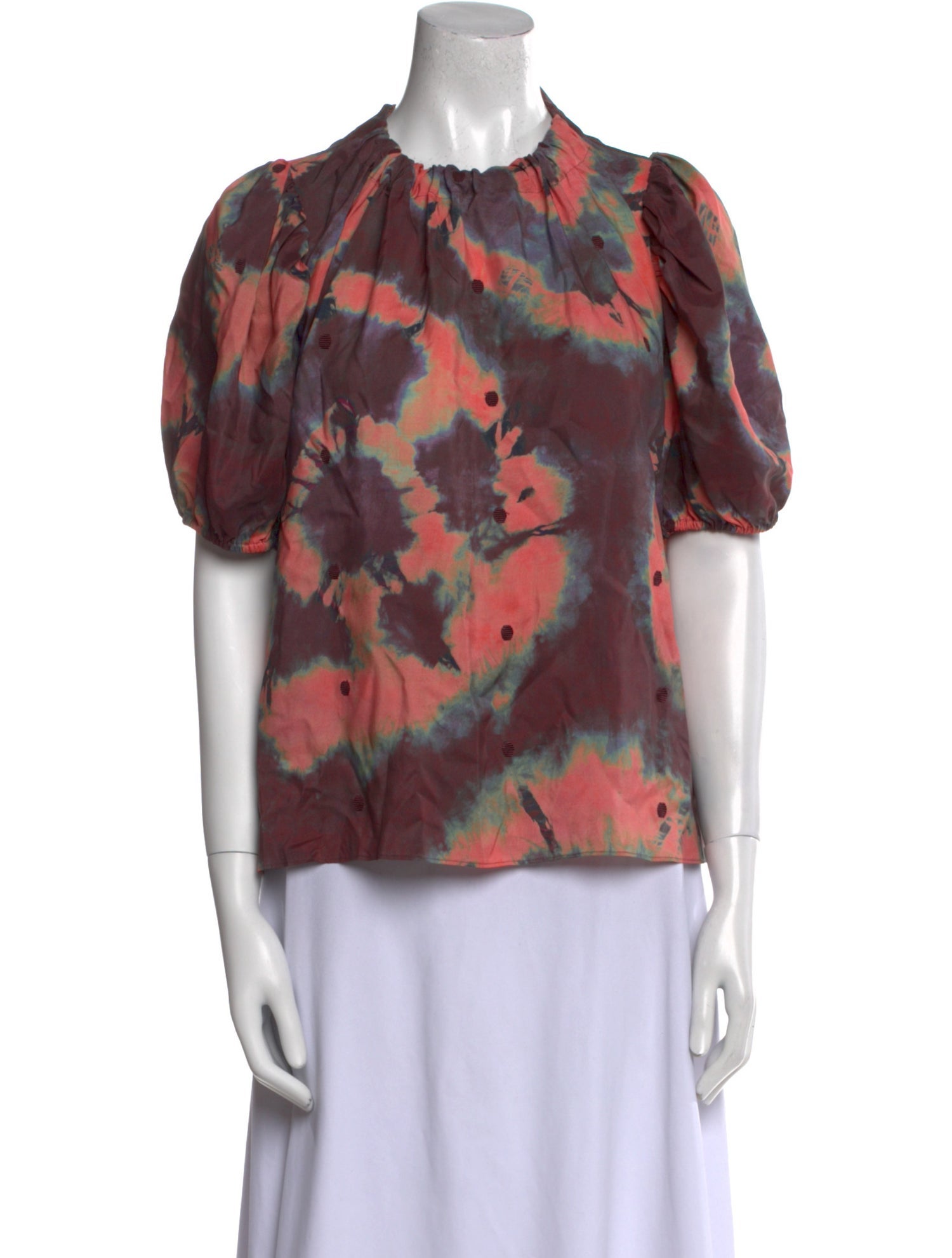 Ulla Johnson Silk Tweed Pattern Blouse