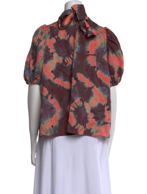 Ulla Johnson Silk Tweed Pattern Blouse