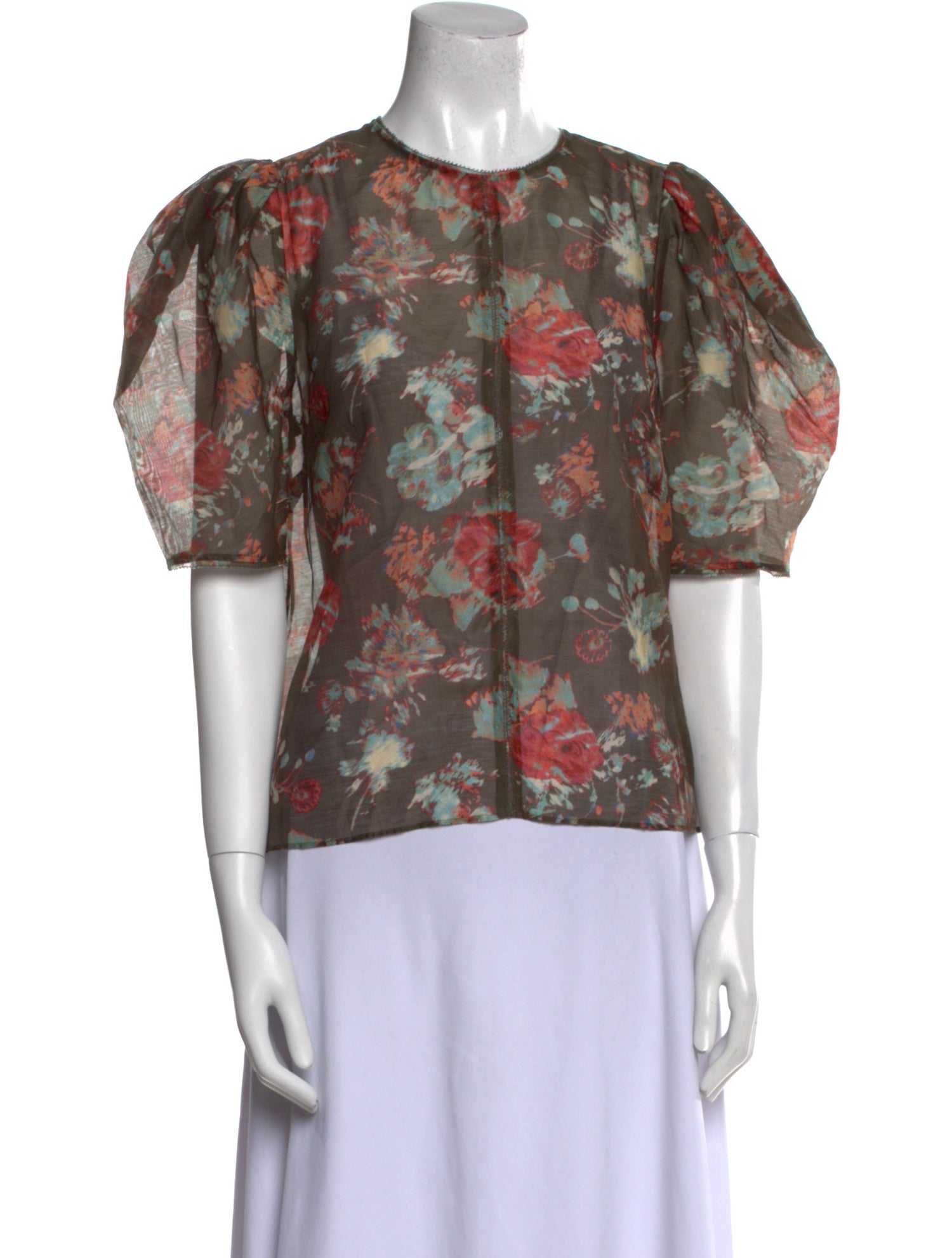 Ulla Johnson Floral Print Crew Neck Top