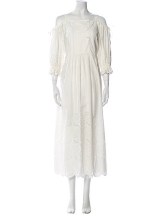 Ulla Johnson Bateau Neckline Long Dress