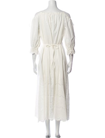 Ulla Johnson Bateau Neckline Long Dress