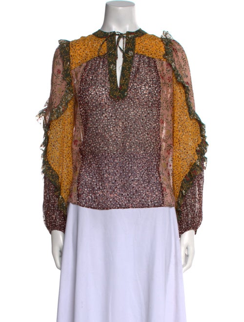 Ulla Johnson Silk Floral Print Blouse