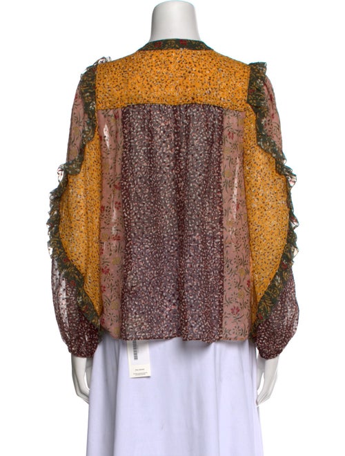 Ulla Johnson Silk Floral Print Blouse