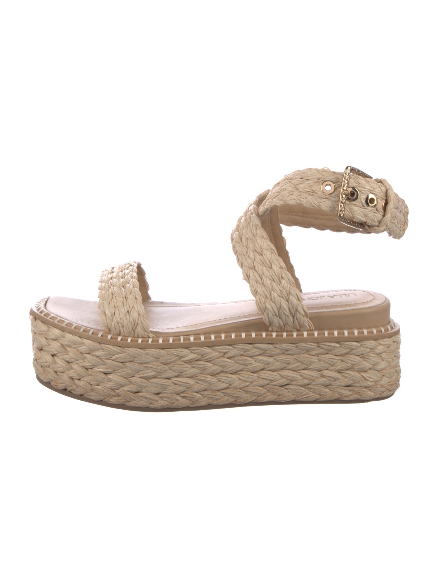 Ulla Johnson Raffia Colorblock Pattern Espadrilles