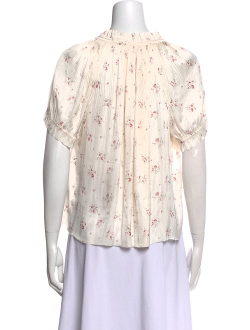 Ulla Johnson Floral Print V-Neck Blouse